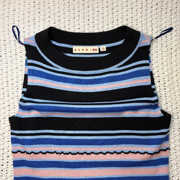 MARNI x Uniqlo Merino Blend Sleeveless Dress 🎹 Size XXS - Picture 3 of 8